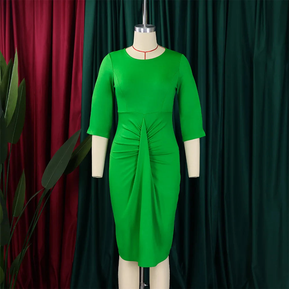 Sheath Dress Round Collar Half Sleeve  @Summer 2026