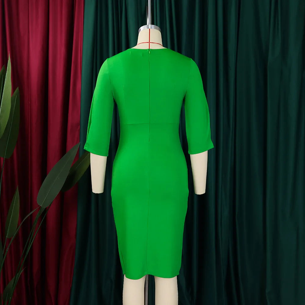 Sheath Dress Round Collar Half Sleeve  @Summer 2026