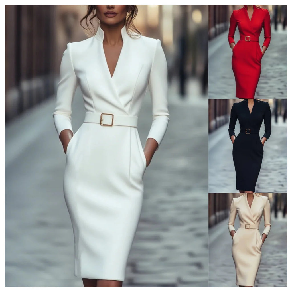 French high-end temperament celebrity small fragrant style waist dress
