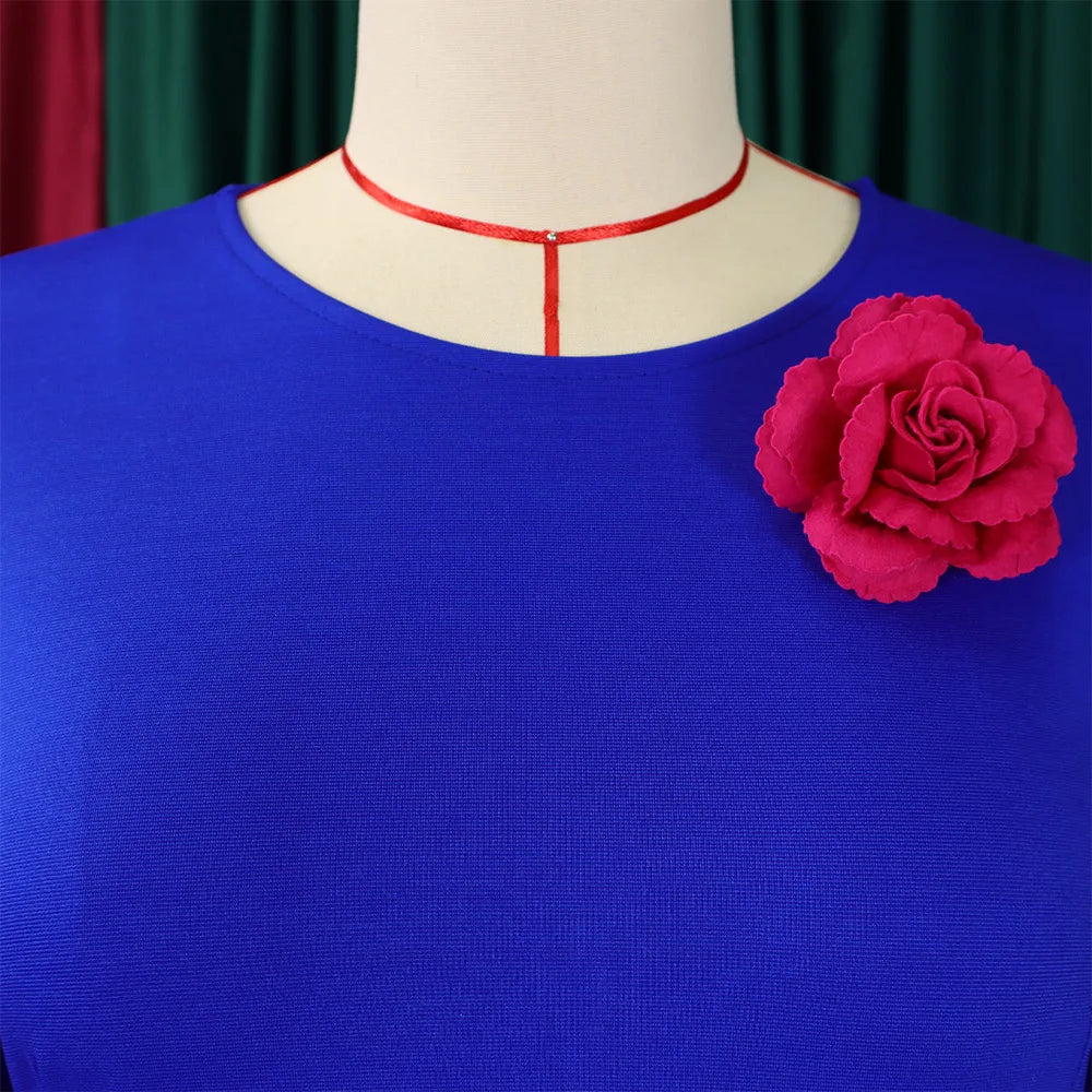 2026 Sexy Solid O Neck Long Sleeve @Lady Curvy Dress