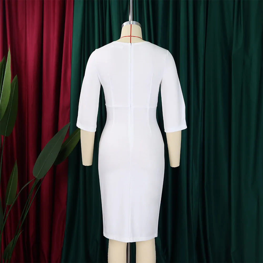 Sheath Dress Round Collar Half Sleeve  @Summer 2026