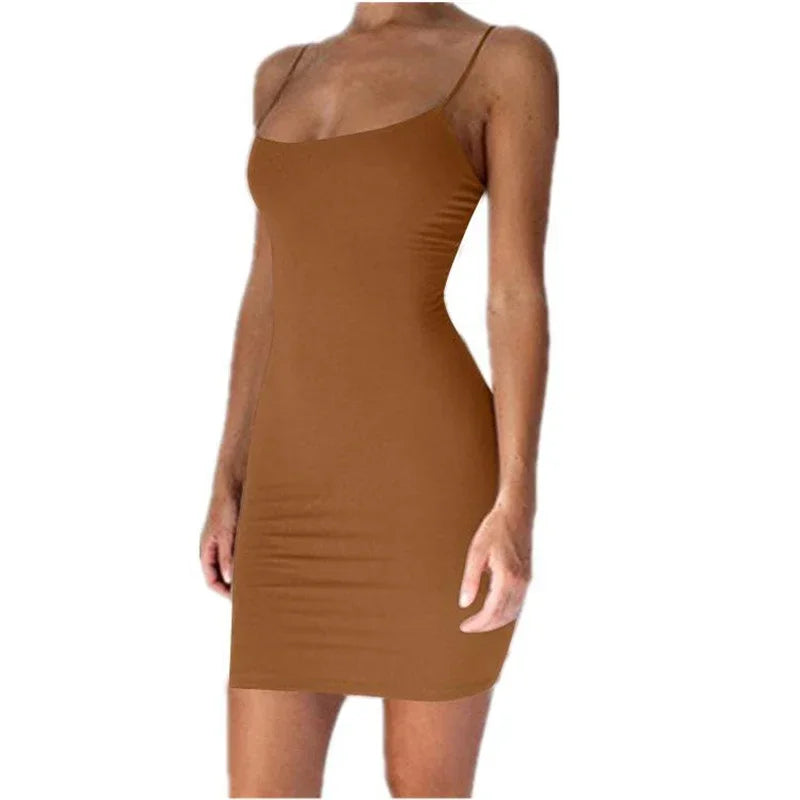 Summer Mini Dress 2026 Women Sexy Bodycon @Sheath Sundress