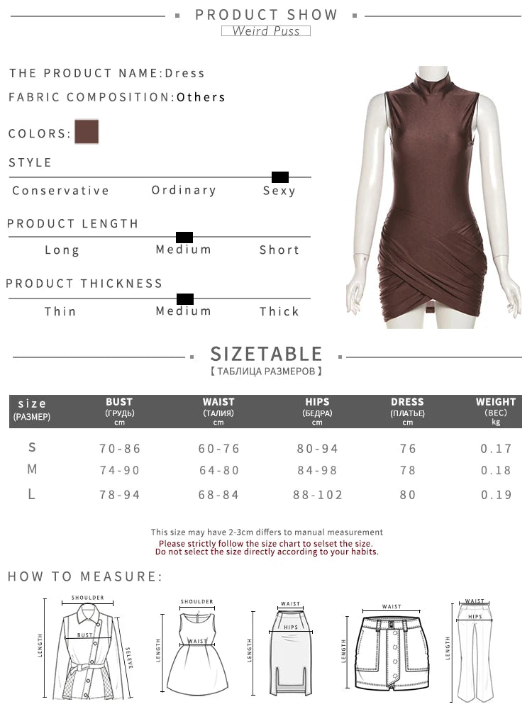 Chic Summer Mini Dress – High Collar Sleeveless Party Wear