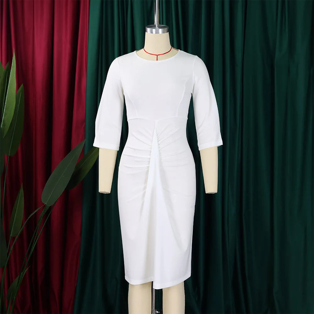 Sheath Dress Round Collar Half Sleeve  @Summer 2026