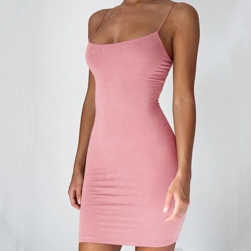 Summer Mini Dress 2026 Women Sexy Bodycon @Sheath Sundress