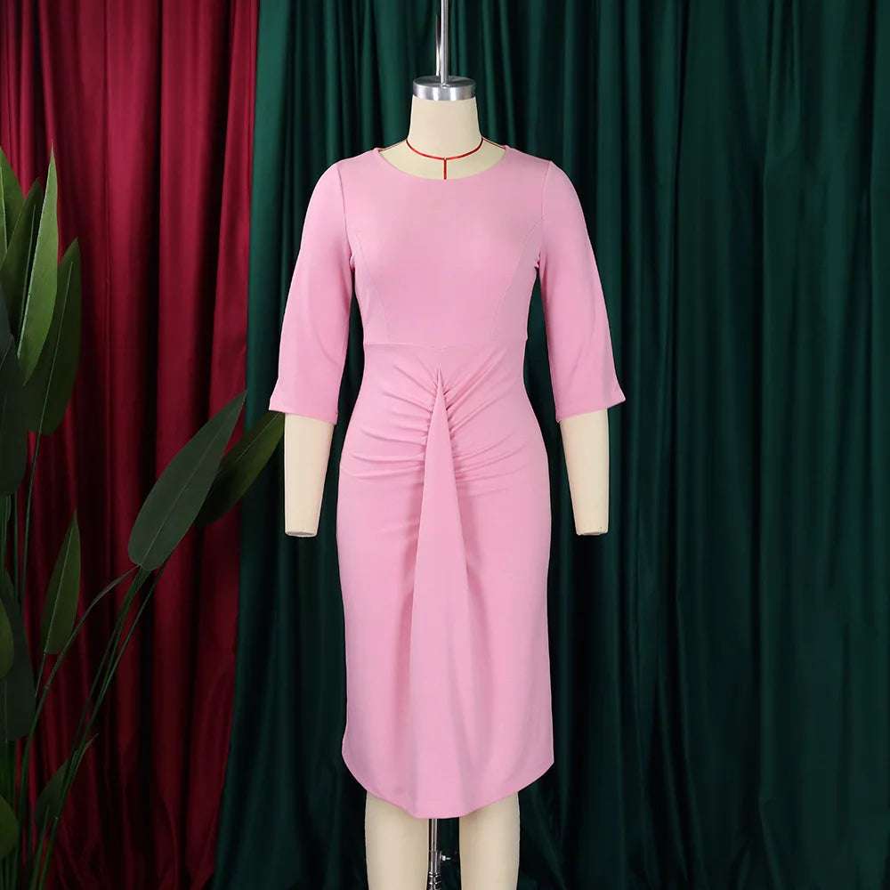 Sheath Dress Round Collar Half Sleeve  @Summer 2026