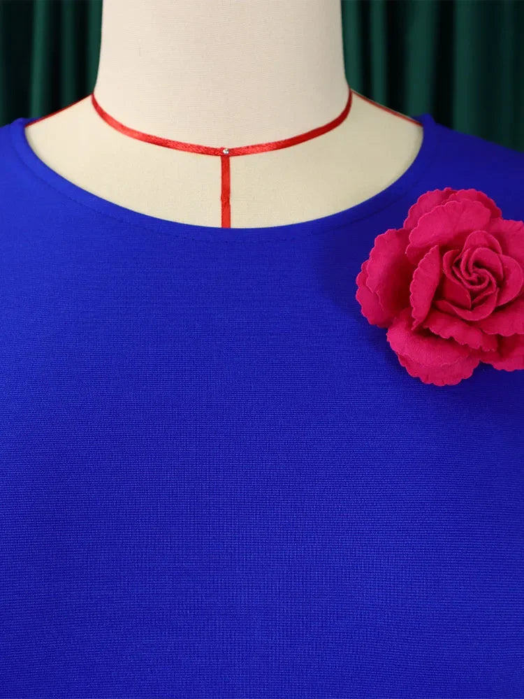 2026 Sexy Solid O Neck Long Sleeve @Lady Curvy Dress