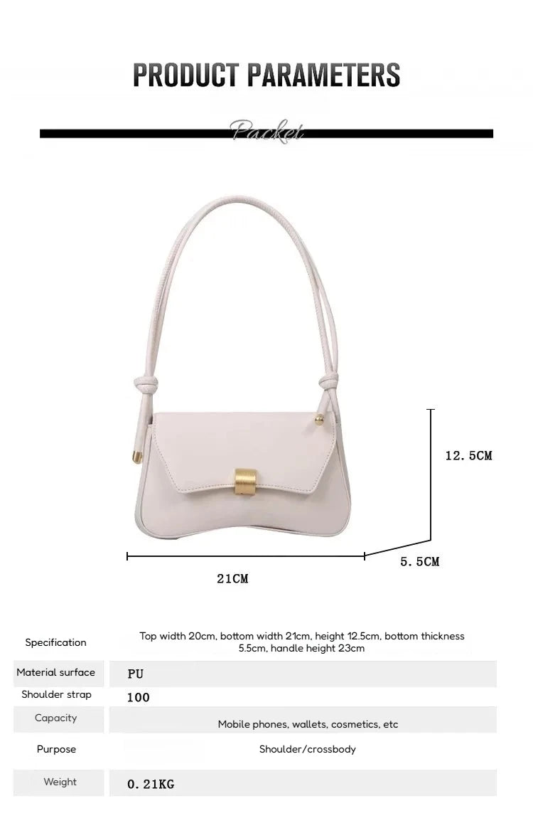 2026 New Women's Stylish Girly Single Shoulder Bag with Super High-End Feel Vintage